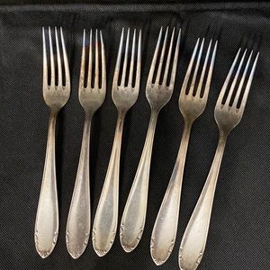 Vintage BMF 90  German Silver Plated Forks -1950’s-set of 6